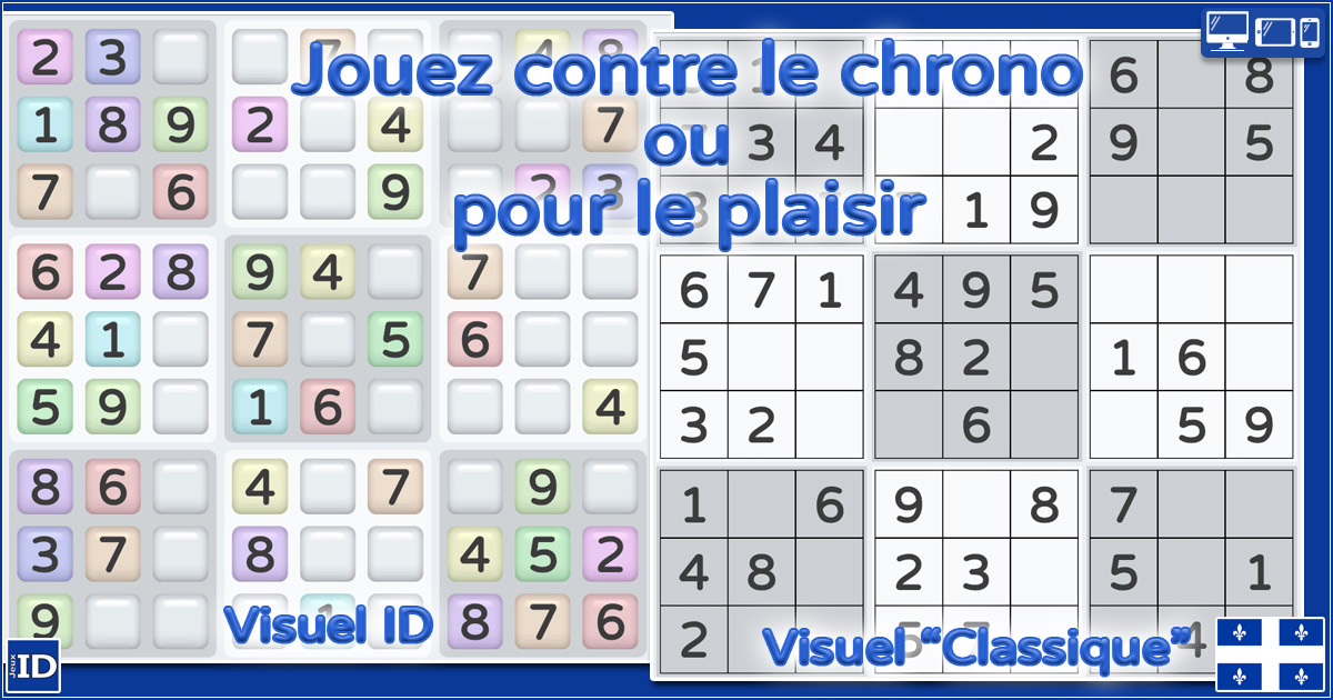 Sudoku ID Sudoku Pour Ipad Et Ordinateur Avec Chrono Facultatif